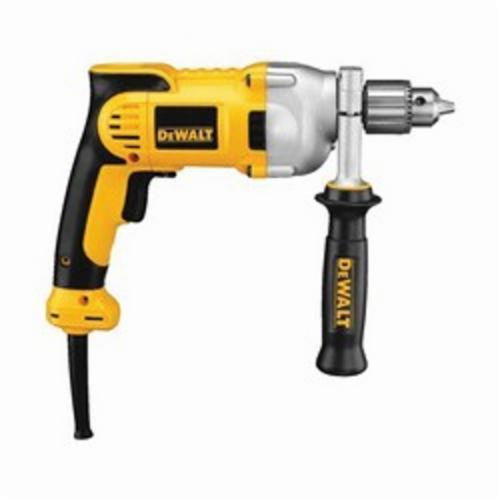 Drill, 1/2 in Chuck, Keyed Chuck, 0 to 1200 RPM Speed, 1 Speed, 120 VAC, 10 A, Metal Housing Material, Pistol Grip Handle, Yellow, Trigger Switch Control, 12 in Overall Length