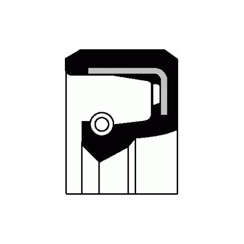 Oil Seal, Solid, 90 mm ID, 110 mm OD, 12 mm Width, 15 to 230 deg F, Nitrile Lip