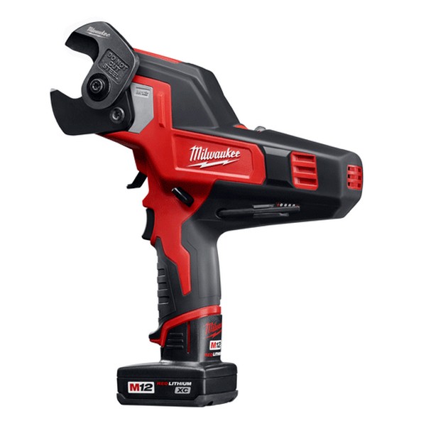 Cordless Cable Cutter Kit, Cutting Capacity: 600 kcmil Copper, 750 kcmil Aluminum, 1-3/16 in Communication Cable, 10-1/2 in Overall Length, 1-7/16 in Jaw, Hardened Steel Jaw, 12 VDC, Lithium-Ion Battery, 3 Ah Battery, Metal/Plastic Housing Material,