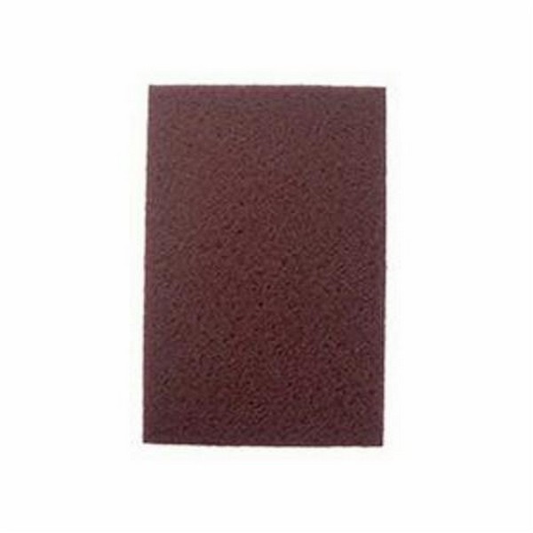 Hand Pad, Industrial Grade, 9 in Length, 6 in, 50 to 150 Grit, Coarse/Medium Grade, Aluminum Oxide Abrasive, Maroon Pad Color, Applicable Materials: Stainless Steel