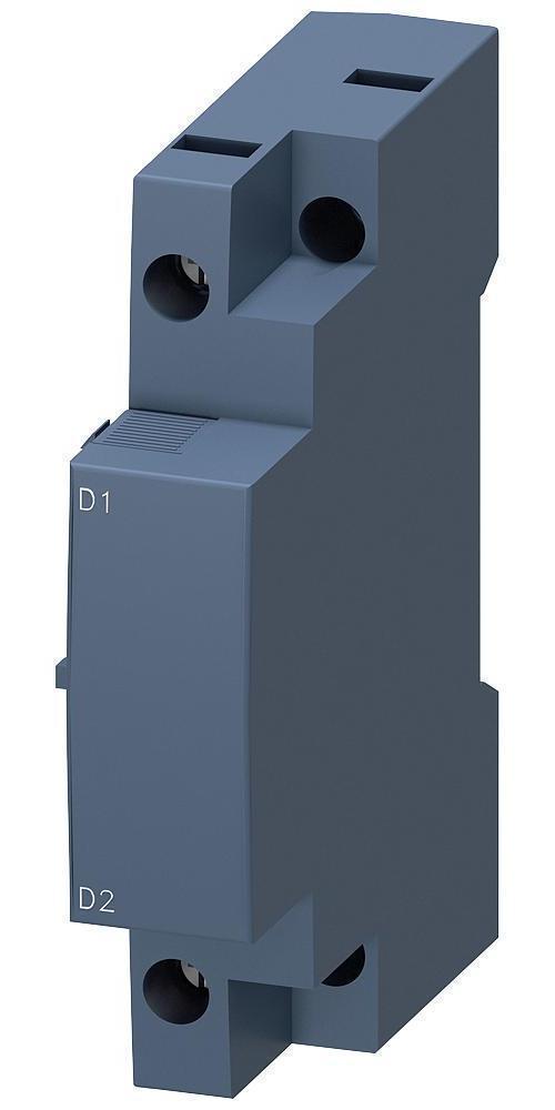 Undervoltage Release, 110/120 VAC, 50/60 Hz Frequency, Snap-On Mounting, Thread Connection, For Use With: Size S00, S0, S2 3RV2 Motor Circuit Breaker, 90mm H x 18.5mm W x 68mm D Dimensions
