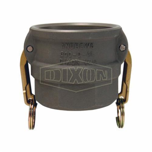 Cam and Groove Coupler, Type D, Coupling Fitting/Connector, 2 Inch Nominal, Female Coupler x FNPT End Style, 250 psi Pressure, Aluminum