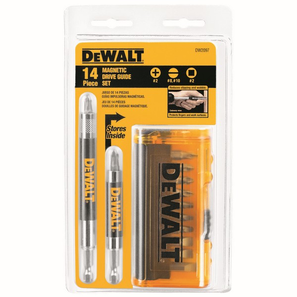 Magnetic Drive Guide Set, 14 Piece, For Use With: Drills and Driver, Low Carbon Steel