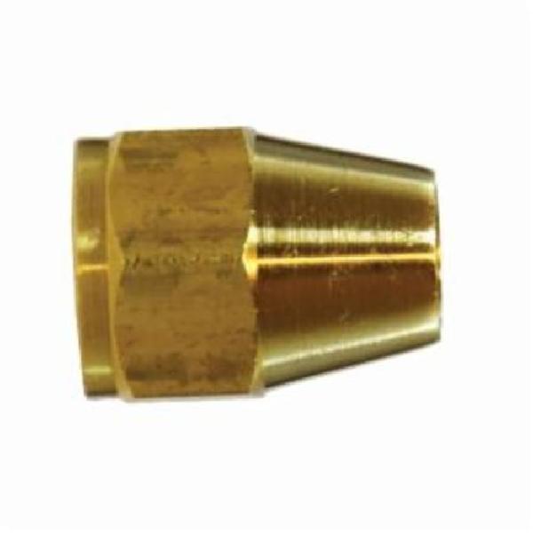 Rod Nut, Short Light Pattern, Fitting/Connector Type: Nut, 3/8 Inch Nominal, SAE Flare Threaded UNF, 0.032 Inch Thickness, 3/4 Inch Hex, 1000 psi, -65 to 250 °F, Brass, 0.77 Inch Length
