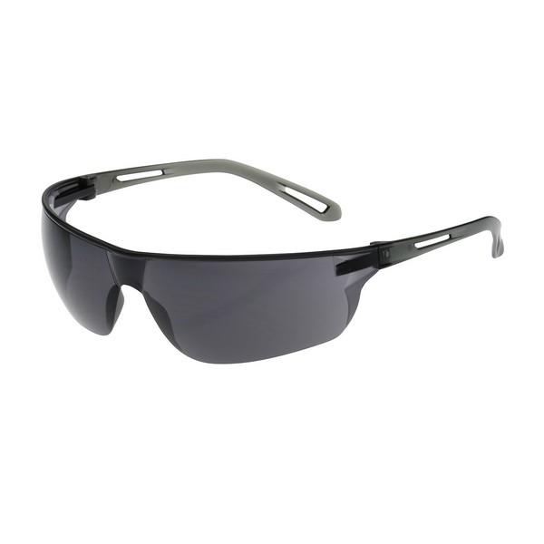 Safety Glasses, Standard, Series: Zenon Z-Lyte 250-09, Anti-Fog Lens Coating, Gray Lens, Rimless, Flexible/Thin Temple, ANSI Z87.1+ Specifications Met