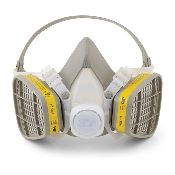 Half Facepiece Disposable Respirator Assembly 5203, Organic Vapor/Acid Gas, Medium, 12/Case
