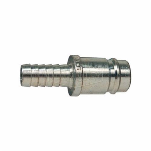 Quick Connect Plug, Industrial, Series: DF Series, 3/8 Inch Nominal, Quick Disconnect Plug x Standard Hose Barb End Style, 2.21 Inch Length, 300 psi Pressure, -40 to 250 °F, Steel, 0.75 Inch Outside Diameter, Domestic