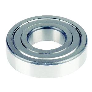 Deep Groove Ball Bearing, Standard Straight Bore, Series: 6000, 25 mm Bore, 52 mm OD, 15 mm Width, Single Shield Closure, 14 kN Dynamic/7.9 kN Static Load, Steel Cage, 14000 RPM Grease/20000 RPM Oil Maximum