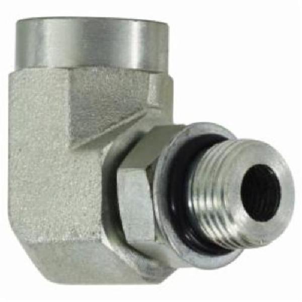 Hydraulic Elbow, 3/4-16 Nominal, Female ORB x Male ORB, 90°, 3600 psi, Steel