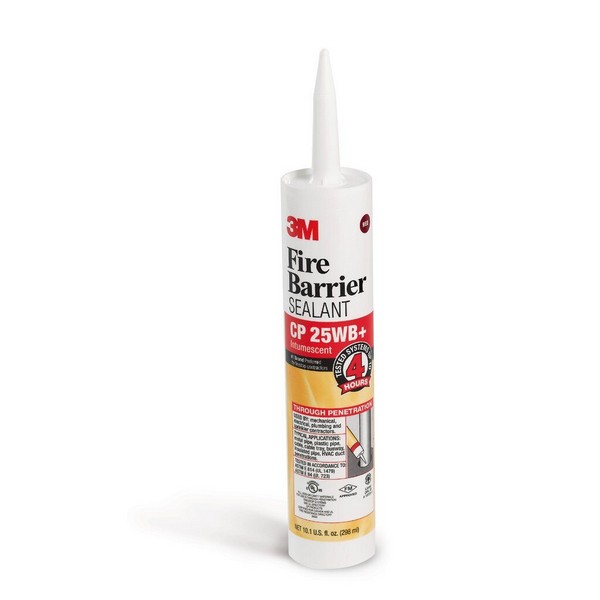 High Performance Fire Barrier Sealant, 10.1 Fluid-Ounce Cartridge, CP 25WB+, Red, 12/Case