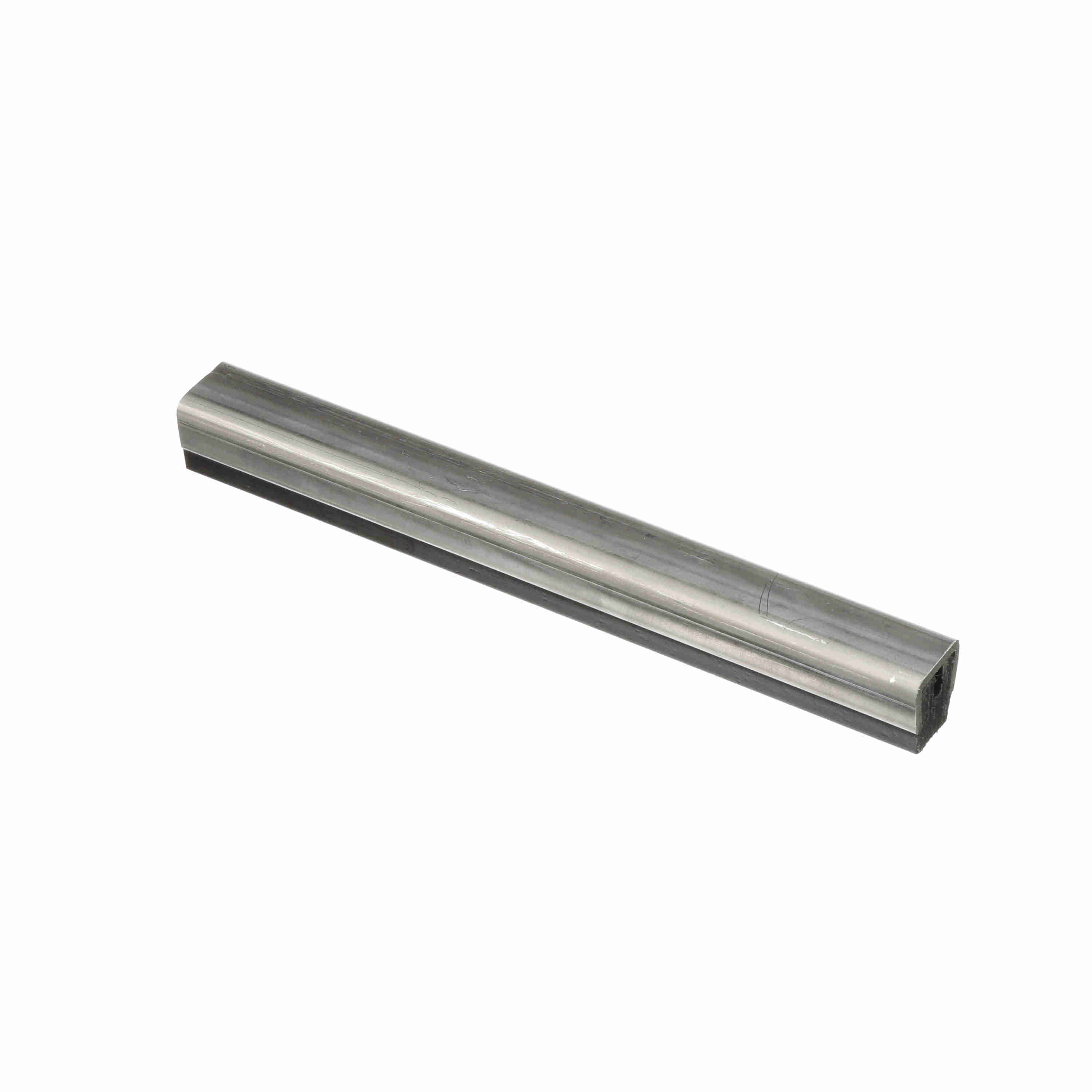 Guide Rail, Flat, 14 ga Thickness 304 Stainless Steel Sheath, UHMW Polyethylene, White, 20 ft Length x 0.67 Inch Width x 0.67 Inch Height
