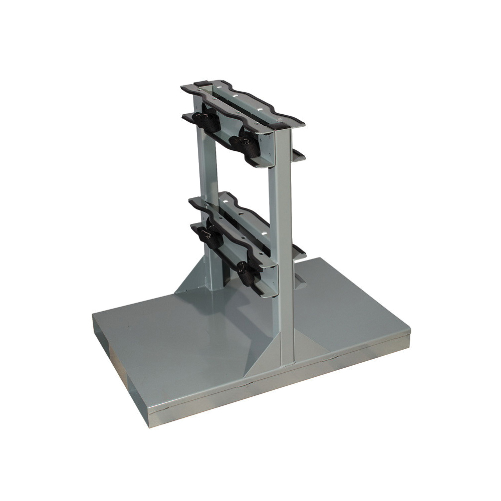 Gas Cylinder Forklift Pallet, Back-To-Back Loaded Individually Secured, 4 Cylinder, 1200 lb Load, 12 in Diameter Cylinder, 34 in Height, 24 in Width, 36 in Depth, Steel