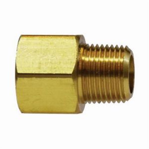 Extension Adapter, Adapter Fitting/Connector, 1/4 x 1/8 Inch Nominal, MNPT x FNPT End Style, 3/4 Inch Hex, 1.06 Inch Length, 1200 psi Pressure, Brass, -65 to 250 °F, Domestic/Import: Import