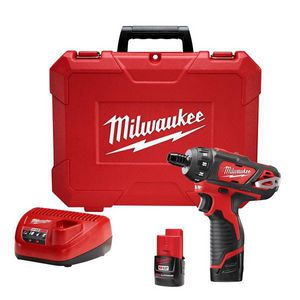 Cordless Screwdriver Kit, Compact, Hex/Quick-Change Chuck, 1/4 in Chuck, 400/1500 RPM Speed, 275 in-lb Torque, 12 VDC, Lithium-Ion Battery, 1.5 Ah Battery, Battery Included: Yes, Metal Housing Material, Ergonomic Handle, Trigger Switch Control, 6-3/4