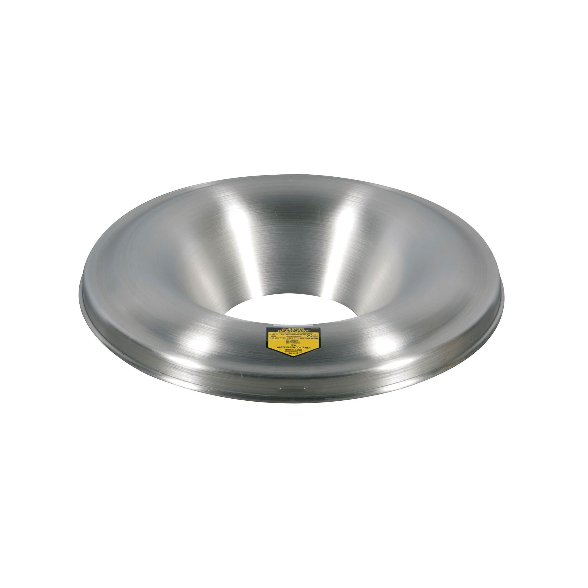 Drum Can Head, For Use With: Cease-Fire® 55 Gallon Waste Receptacle Safety Drum Can, 7-7/8 in Diameter Opening 24 in OD, Aluminum, Aluminum