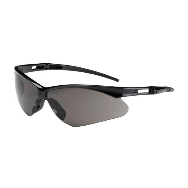 Protective Glasses, Dual Lens Lightweight, Series: Anser™, Unisex, Universal, Anti-Scratch Lens Coating, Gray Lens, Semi-Rimless Frame, Black Frame, Nylon Frame, Polycarbonate Lens, 99.9% UV Protection, Bayonet Temple