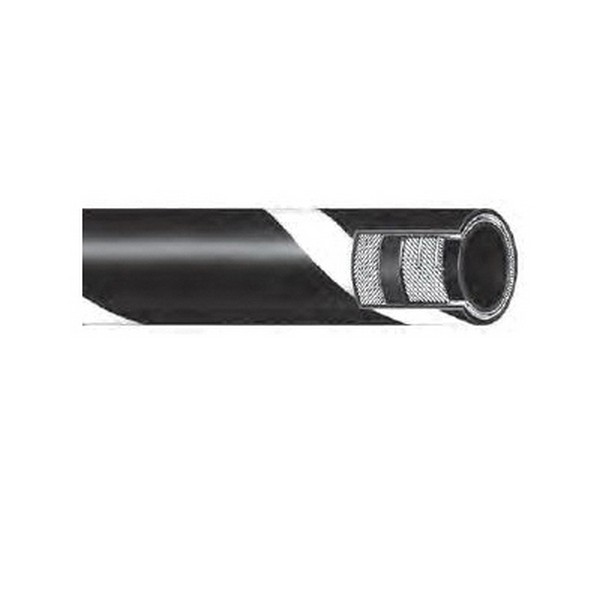 Hot Air Material Handling Hose, 2 in Nominal, 2.55 in OD, 100 ft Coil Length, 50 psi Working, -20 to 325 deg F, Versigard® Synthetic Rubber Tube/Cover, Wrapped, Black, Import