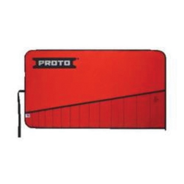 Tool Pouch, For Use With: J3100B Open End Wrench Set, 14 Pocket, Canvas, Red, 15 in L x 12 in W x 3/16 in H