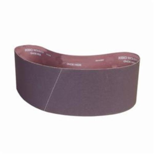 Coated Abrasive Belt, Narrow RR-Flex, Series: R228, 48 in Belt Length, 6 in Belt Width, 240 Grit, Very Fine Grade, Aluminum Oxide Abrasive, Cotton Backing, Closed Coat, Brown, Applicable Materials: Metal and Wood, X-Weight Backing Weight