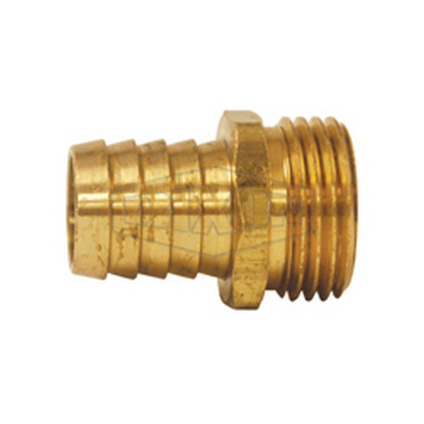 Garden Hose Thread Male Fitting, Standard Shank, Adapter Fitting/Connector, 3/4 Inch Nominal, Male Garden Hose Thread x Hose Barb End Style, 150 psi Pressure, 195 °F, Brass