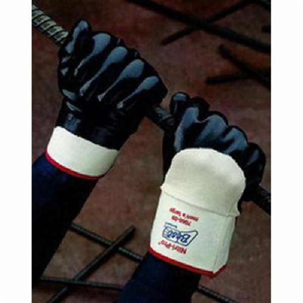 General Purpose Gloves, Heavy Duty, Series: 7199NC, Coated Glove Type, SZ 10 Size, Nitrile Palm, Black, Jersey Lining, Gauntlet Cuff, Nitrile Coating, Palm Coating Coverage, Resists: Abrasion, Grease, Oil, Puncture and Snag