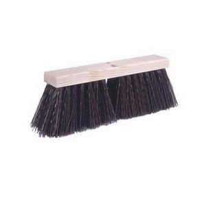 Push Broom Kit, Tapered Tip, 16 in Overall Length, 5-1/4 in Trim Length, Polypropylene Bristle, Brown Bristle, Hardwood Block, 16 in Block, 1-1/8 in Diameter x 60 in L Handle, Hardwood Handle
