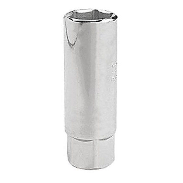 Socket, Spark Plug Standard Length, No Impact Rated, Measurement System: Imperial, Square Drive, 3/8 in Drive, 13/16 in Socket, 2-1/2 in Overall Length, 1-5/64 in Opening Depth, 1-5/64 in Socket End Width, Ball Locking, 6 Points, Alloy Steel, Polishe