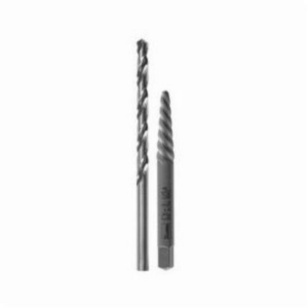 Spiral Extractor and Drill Bit, Series: 537 Series, EX-1, 5/64 in Minimum Drill Bit Size, EX-3, 5/32 in Maximum Drill Bit Size, 6 Piece, High Speed Steel