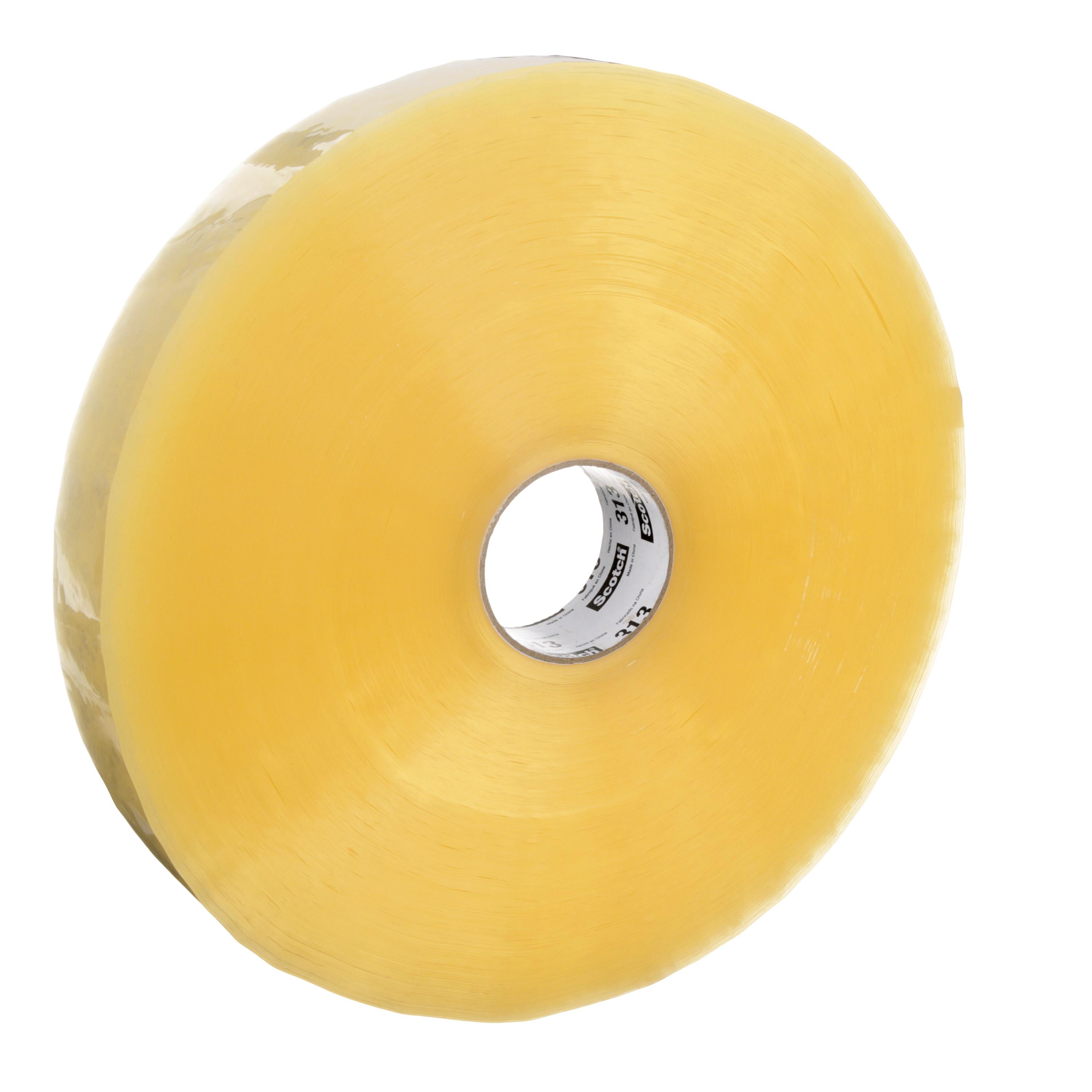 Tape, Series: 313, 1640.42 yd Length, 1.88 in Width, 2.6 mil Thickness, Transparent, 3 in Diameter Core, Acrylic Adhesive, Polypropylene Film Backing, 35.0 lb/in Tensile Strength