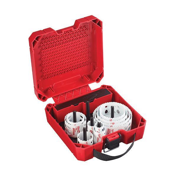 Electrician's Hole Saw Kit, 13 Piece, 3.5 TPI, Bi-Metal, Thermoset Coated