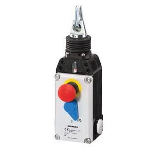 Cable Operated Switch, 240 VAC, 24/250 VDC, 0.25/2 A, Slow, 1NO-3NC, Mushroom Cap, IP67, Threaded Mount, Screw Terminal, -25 to 70 °C, Metal/Plastic, 201 mm H x 67 mm W x 83 mm D