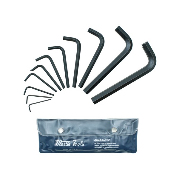 Hex Key Wrench Set, Series: Short Arm, 11 Piece, For Use With: 6 Point Socket (Allen) Head Fasteners, Steel
