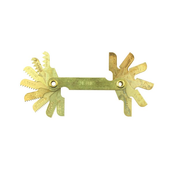 Thread Pitch Gauge, Metric, 16 Leaves, Steel