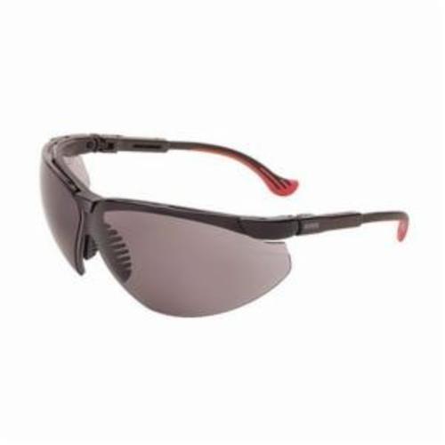Safety Eyewear, Series: Genesis XC™, Universal Size, Ultra-Dura® Hard Coat Lens Coating, Gray Lens, Wrap Around Frame, Black Frame, Polycarbonate Frame, Yes % UV Protection, Two-Shot Cushioned Temple, Specifications Met: ANSI Z87+, ANSI.Z87.1-1989, CSA Z94.3, CA 18819, Military V0