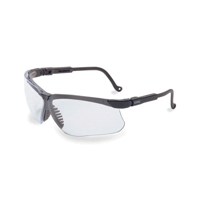 Safety Eyewear, General Purpose, Series: Genesis®, Universal Size, HydroShield™ Anti-Fog Lens Coating, Clear Lens, Half-Frame, Black Frame, Polycarbonate Frame, Yes % UV Protection, Adjustable Temple, Specifications Met: ANSI Z89.1, CSA Z94.1, MIL-PRF-31013, CLAUSE 3.5.1.1