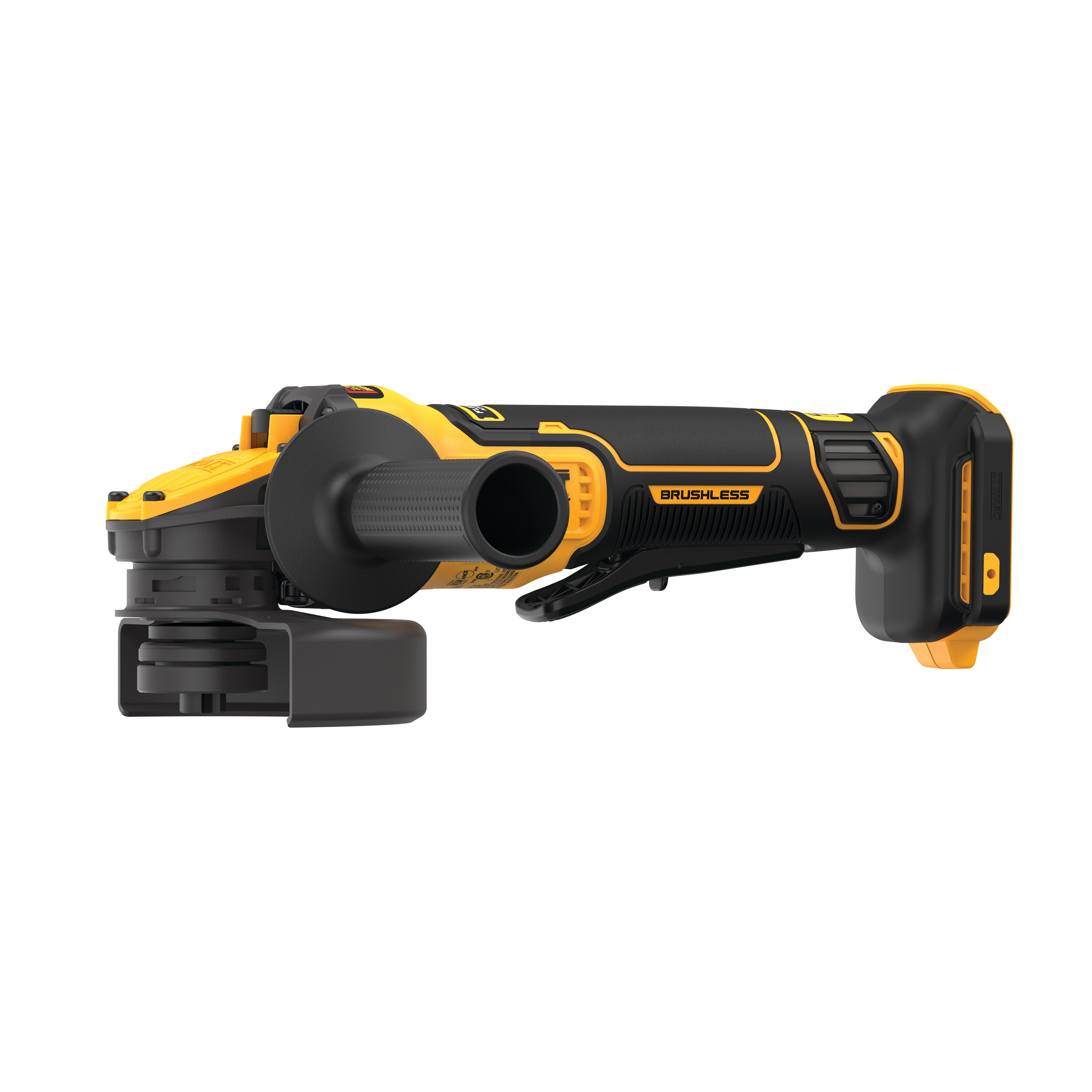 Angle Grinder, Brushless Cordless, Bare Tool/Kit: Bare Tool, 4-1/2 to 5 in Wheel Diameter, 9000 RPM Speed, 20 V, Lithium-Ion Battery, Paddle Switch