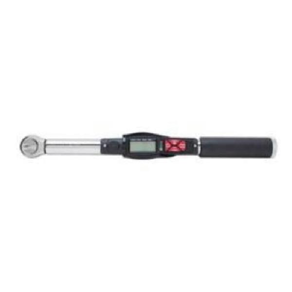 Electronic Torque Wrench, SAE, 1/4 in Drive, 2.1 to 20.8 ft-lb Torque, Fixed/Ratcheting Head, Graduations: 0.01 ft-lb/0.1 in-lb, 20-1/2 in Overall Length, CW/CCW Rotation, +/-2 % Accuracy, Setting: Peak/Follow Mode, LCD Display, Yellow/Green/Red Ligh