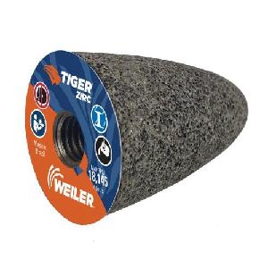 Grinding Cone, Portable, Series: T16, 2 in Diameter Maximum, 3 in Head Thickness, 20 Grit, ZA20S Grade, 5/8-11 Center Hole, Synthetic Resin Bond, Type 16/Round Tip Shape, 5/8-11 UNC Thread, 18145 RPM Maximum, Zirconia Alumina Abrasive