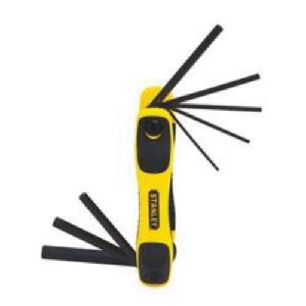Key Set, Measurement System: Metric, 8 Piece, 1.5 to 8 mm Hex, Foldable Handle