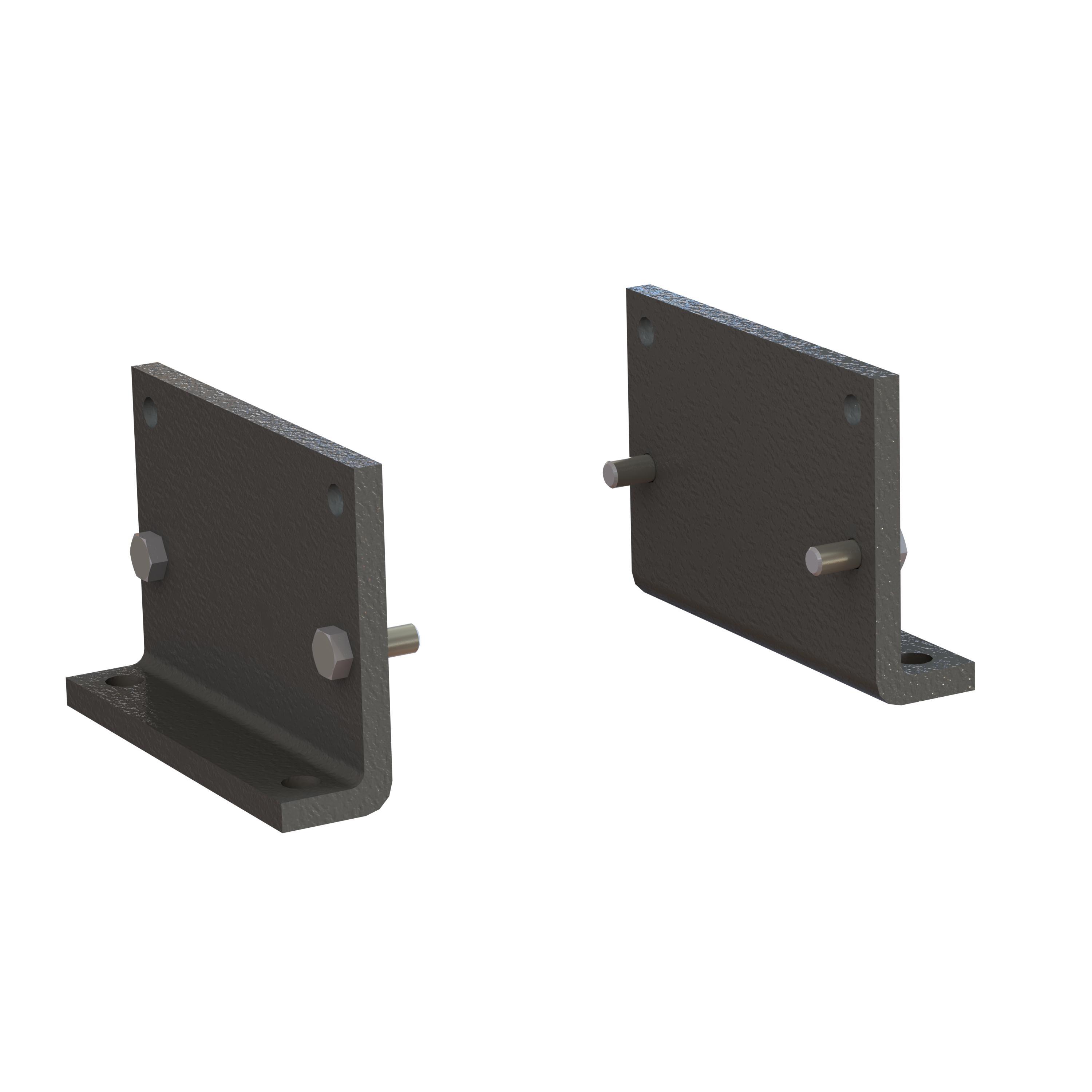 Vertical Mounting Base Kit, For Use With: HERA® Model HERA55 Size 32 Cast Iron Helical-Hypoid Reducer and High Efficiency Right Angle Gear Drive, Steel, 0.38 Inch Thickness