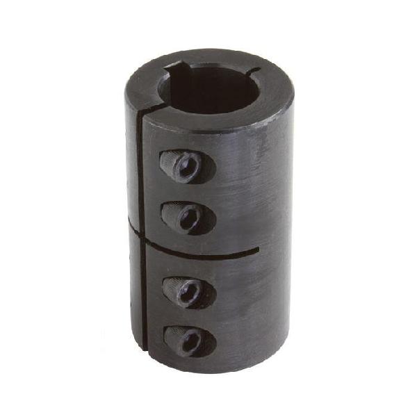 Clamping Coupling, 1-Piece Industry Standard, Series: MISCC, 40 mm Bore, 77 mm OD, 108 mm Overall Length, 345 in-lb Torque, Steel, Black Oxide