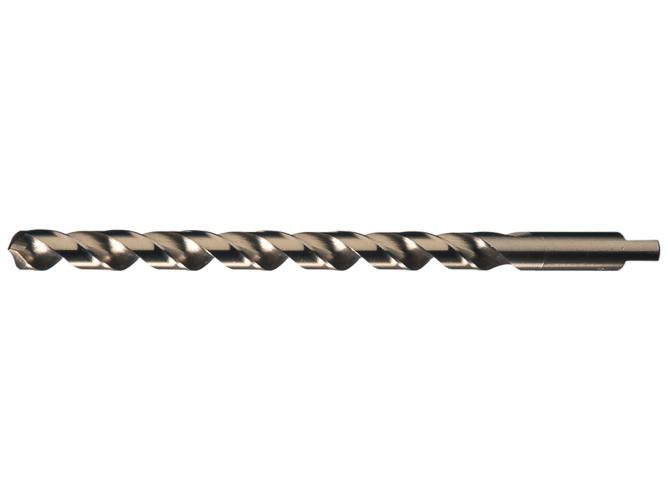 Cobalt Taper Drill, Series: 2513, 7 in Overall Length, 2 Flutes, Spiral Flute, 5.625 in Flute Length, 0.406 in Shank, Straight Shank, 118° Point, Notched Point, Right Cutting Direction, M42 HSS-CO 8% Cutting Edge, HSS-CO 8% (M42), Uncoated