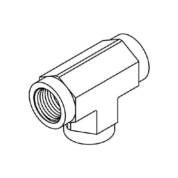 Pipe Tee, Series: 5605, 1/8-27 Nominal, FNPT End Style, 316 Stainless Steel