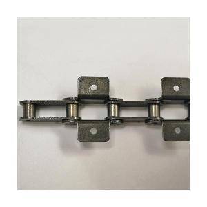 Attachment Chain, Double Pitch Standard, 1/2 in Pitch, 0.156 in Pin Dia, 0.312 in Roller Dia, 0.312 in Roller Width, 0.472 in Plate Height, 0.06 in Plate Thickness, 1 Strand, 3120 lb Tensile, 10 ft Overall Length, Carbon Steel