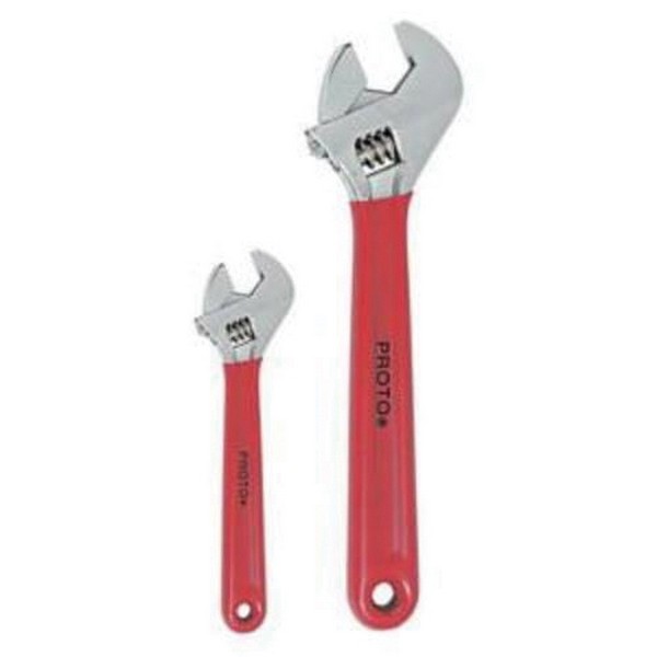 Wrench Set, Adjustable, Imperial System of Measurement, 15/16 to 1-5/16 in, 2 Piece, Cushion Grip, Open End Drive, Satin
