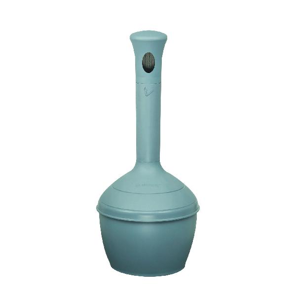 Cigarette Butt Receptacle, Medium Duty, Series: Elite™ Smoker's Cease-Fire®, 38 in Height, 12 in Diameter, 4 gal Capacity, Polyethylene, Cool Gray, Powder Coated