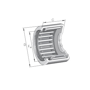 Drawn Cup Needle Roller Bearing, Series: BK..-RS Series, 20 mm Bore Dia, 26 mm Outside Dia, 1 Rows, 18 mm Width, Single Seal Closure, 12700 N Dynamic/20100 N Static/2500 N Fatigue, Steel Cage, 7600 RPM Maximum, -30 to 100 °C