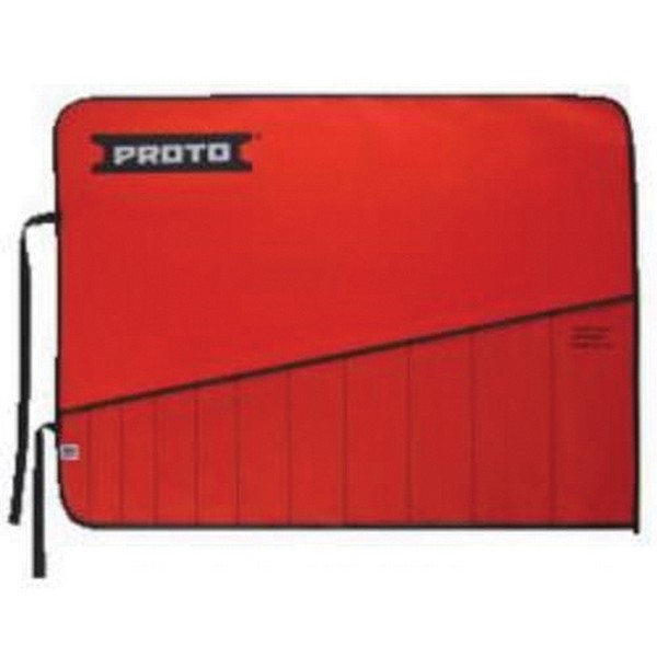 Tool Pouch, For Use With: J1100S-M Box Wrench Set, 11 Pocket, Canvas, Red, 13 in L x 9-1/2 in W x 5/16 in H
