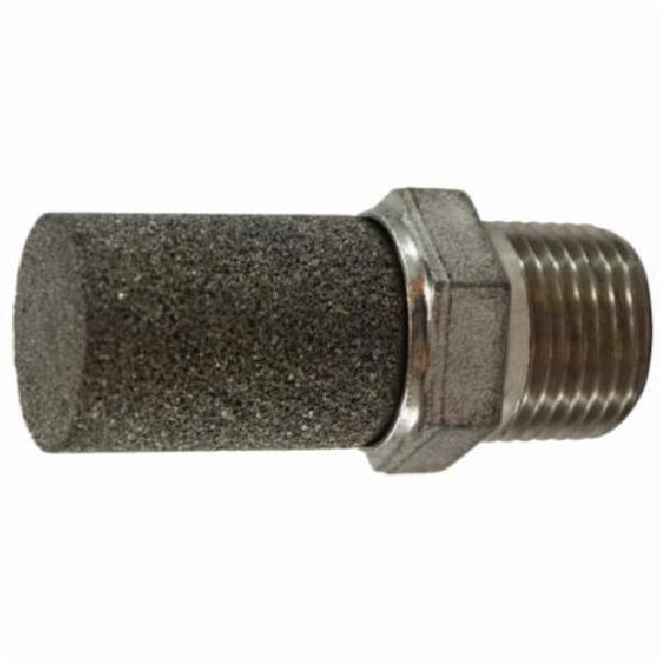 Muffler, 1/4 Inch Size, 300 psi Pressure, 35 to 392 °F, 303 Stainless Steel Body/316 Stainless Steel Element