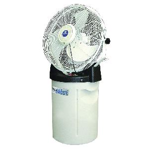 Misting Fan, 1-Phase, 1400/1800/2200 cfm, 1/4 hp, 250 W Power, 115 VAC, 2.2 A, 60 Hz Frequency, 3 Speed, 3 Blades, 13 cfm/W Air Flow Efficiency, Direct Drive Control, Aluminum Blade, Powder Coated Steel Housing Material, 25 ft Cord, 18 in Dia Dimensi